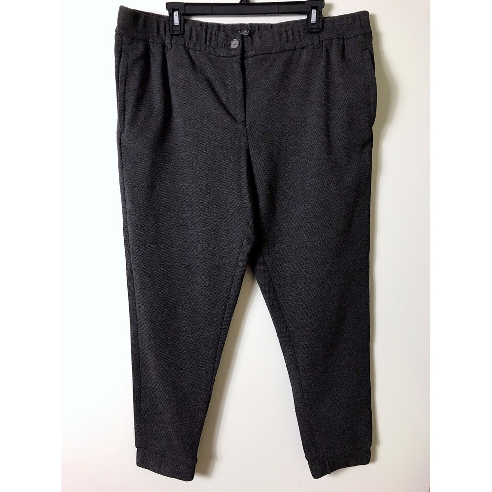 Ann Taylor Loft Textured Joggers Pants Grey 14 XL